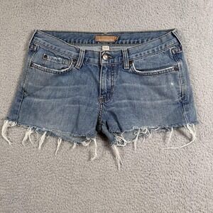 Abercrombie & Fitch Shorts Womens 19 Distressed Denim Frayed Vintage 5 Pocket